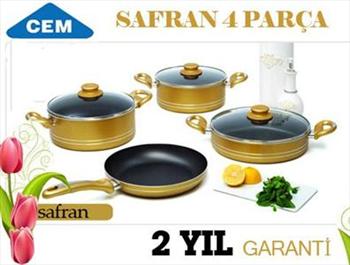 Cem SAFRAN Tencere Seti 4 Par�a (2 YIL GARANT�)